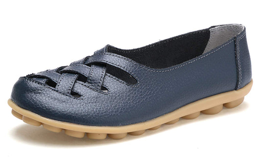 Women's Comfort Walking Casual Flats Loafer(9 M US,Navy)